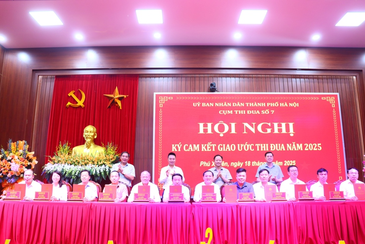 Cụm thi đua số 7 - thành phố Hà Nội tổ chức Hội nghị thông qua kế hoạch, quy chế hoạt động và ký cam kết giao ước thi đua.- Ảnh 7.