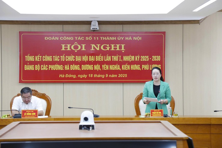 Tổng kết công tác tổ chức Đại hội Đảng bộ 5 phường khu vực Hà Đông- Ảnh 1.
