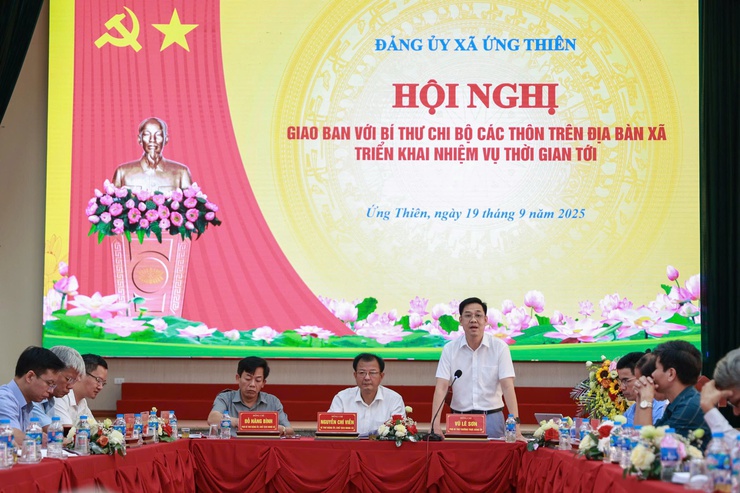 Hội nghị giao ban Thường trực Đảng ủy với Bí thư chi bộ các thôn trên địa bàn- Ảnh 6.