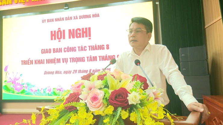 UBND xã giao ban công tác tháng 8; triển khai nhiệm vụ trọng tâm tháng 9/2025- Ảnh 9.