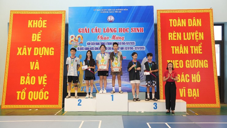 Giải cầu lông học sinh trường THCS Yên Sở năm 2025- Ảnh 7.