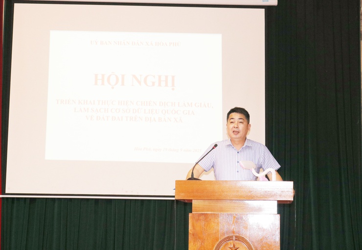 Xã Hòa Phú tổ chức hội nghị triển khai kế hoạch làm sạch dữ liệu đất đai- Ảnh 3.