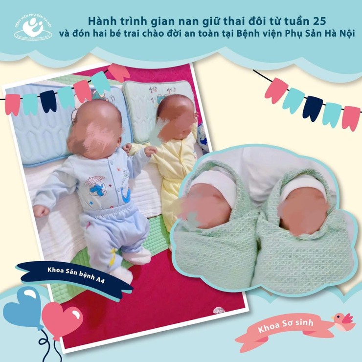 Hành trình gian nan giữ thai đôi qua mốc nguy hiểm tại Bệnh viện Phụ Sản Hà Nội- Ảnh 1.