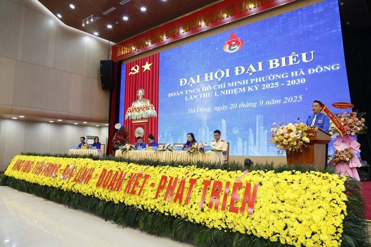 Đại hội đại biểu Đoàn TNCS Hồ Chí Minh phường Hà Đông lần thứ I, nhiệm kỳ 2025 - 2030- Ảnh 1.