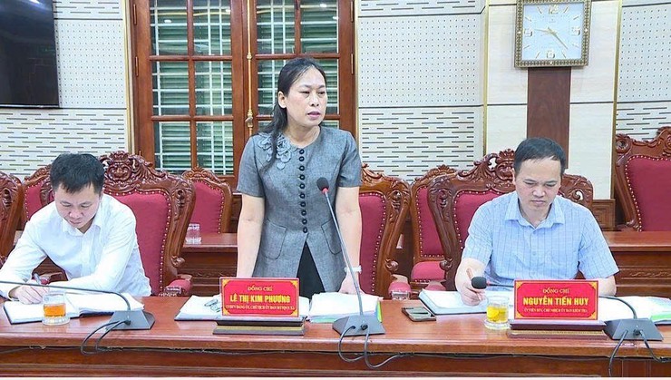 Đồng chí Bí thư Đảng uỷ xã Nguyễn Doãn Hoàn làm việc với Mặt trận Tổ quốc và các tổ chức chính trị - xã hội về công tác chuẩn bị Đại hội- Ảnh 4.