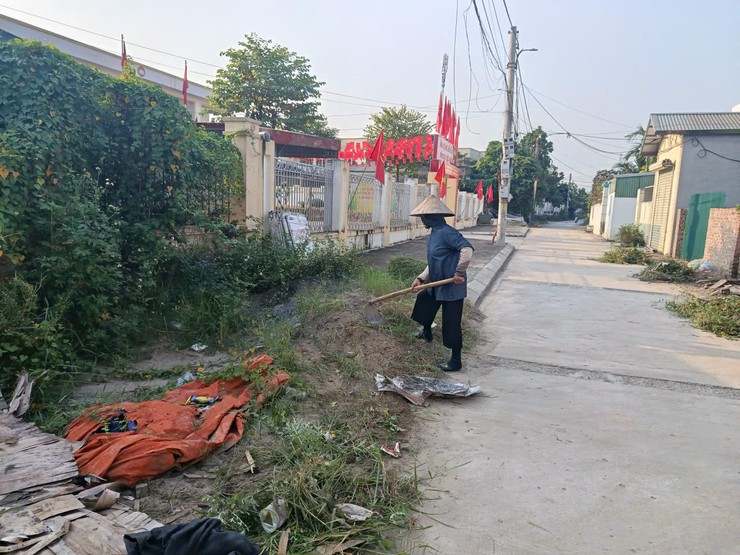 Hội Nông dân xã Tam Hưng ra quân vệ sinh môi trường chào mừng Đại hội MTTQ và các hội đoàn thể- Ảnh 5.