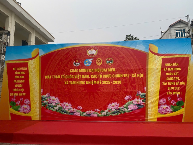 Rực rỡ cờ hoa, sẵn sàng cho Đại hội Mặt trận Tổ quốc Việt Nam xã Tam Hưng nhiệm kỳ 2025–2030- Ảnh 3.