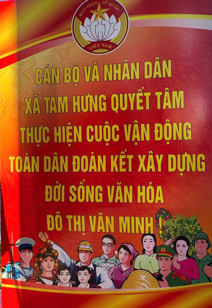 Rực rỡ cờ hoa, sẵn sàng cho Đại hội Mặt trận Tổ quốc Việt Nam xã Tam Hưng nhiệm kỳ 2025–2030- Ảnh 2.
