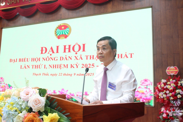 Chúc mừng Đại hội Đại biểu Hội Nông dân xã Thạch Thất lần thứ I, nhiệm kỳ 2025-2030 thành công tốt đẹp
- Ảnh 2.