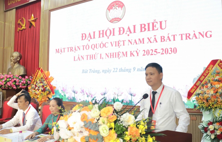 Đại hội đại biểu Ủy ban MTTQ Việt Nam xã Bát Tràng lần thứ I, nhiệm kỳ 2025-2030: Phát huy vai trò nòng cốt trong xây dựng khối đại đoàn kết toàn dân tộc- Ảnh 5.