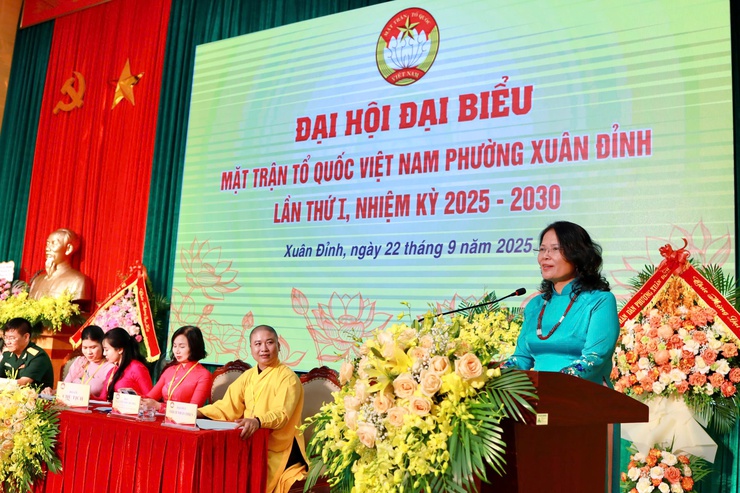 Tổ chức thành công Đại hội MTTQ phường Xuân Đỉnh lần thứ I: Dấu mốc đoàn kết, đổi mới và phát triển- Ảnh 4.