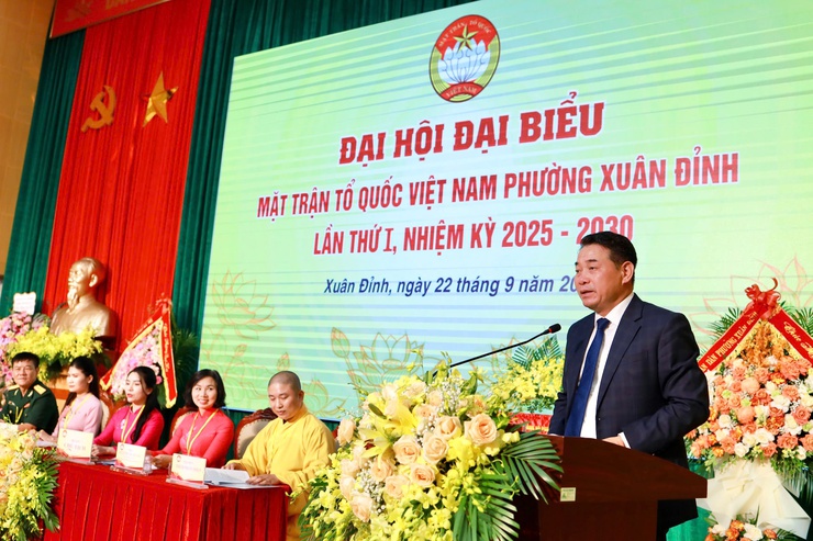 Tổ chức thành công Đại hội MTTQ phường Xuân Đỉnh lần thứ I: Dấu mốc đoàn kết, đổi mới và phát triển- Ảnh 5.