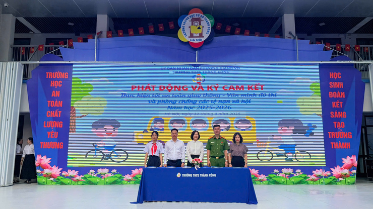 Trường THCS Thành Công góp phần lan tỏa văn hóa giao thông- Ảnh 2.