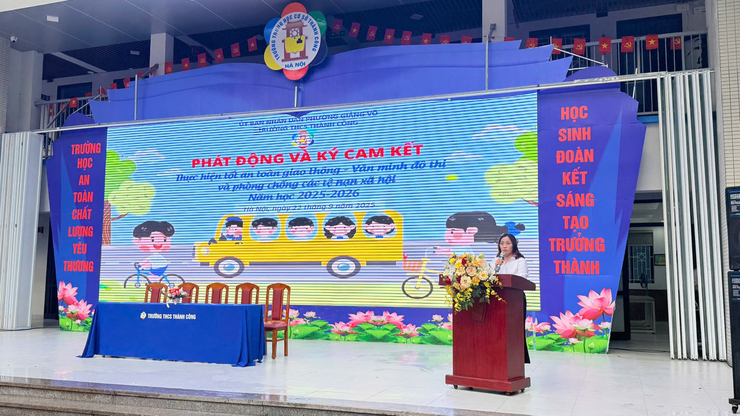 Trường THCS Thành Công góp phần lan tỏa văn hóa giao thông- Ảnh 3.