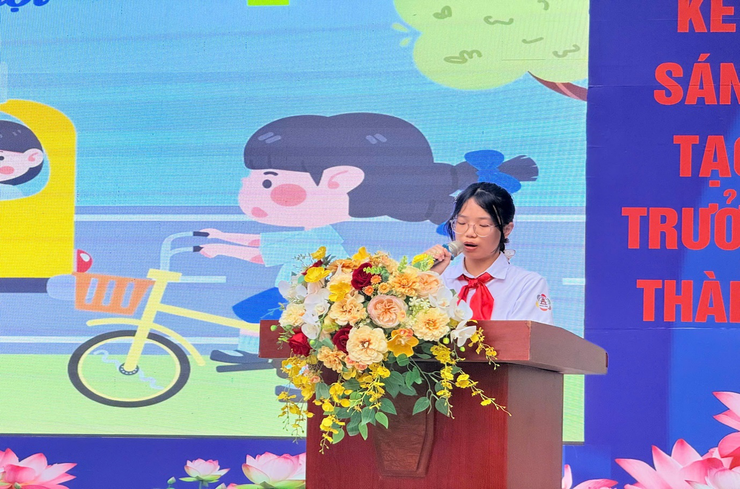 Trường THCS Thành Công góp phần lan tỏa văn hóa giao thông- Ảnh 4.