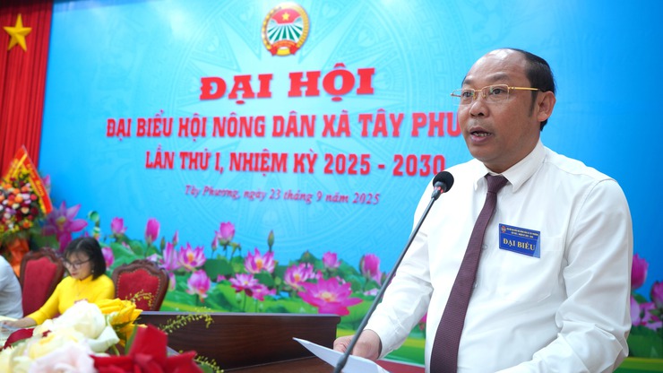 ĐẠI HỘI ĐẠI BIỂU HỘI NÔNG DÂN XÃ TÂY PHƯƠNG LẦN THỨ I, NHIỆM KỲ 2025-2030: ĐOÀN KẾT – DÂN CHỦ – ĐỔI MỚI – PHÁT TRIỂN- Ảnh 3.