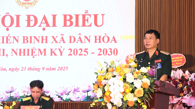ĐẠI HỘI ĐẠI BIỂU HỘI CỰU CHIẾN BINH XÃ DÂN HOÀ LẦN THỨ VIII, NHIỆM KỲ 2025-2030: Phát huy bản chất “Bộ đội Cụ Hồ”, xây dựng tổ chức Hội vững mạnh toàn diện.- Ảnh 16.