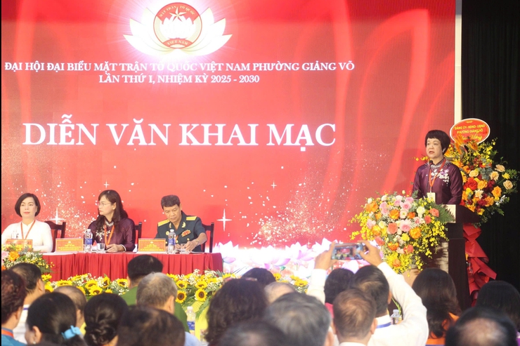 Đại hội đại biểu Mặt trận Tổ quốc Việt Nam phường Giảng võ lần thứ I, nhiệm kỳ 2025-2030 thành công tốt đẹp- Ảnh 2.