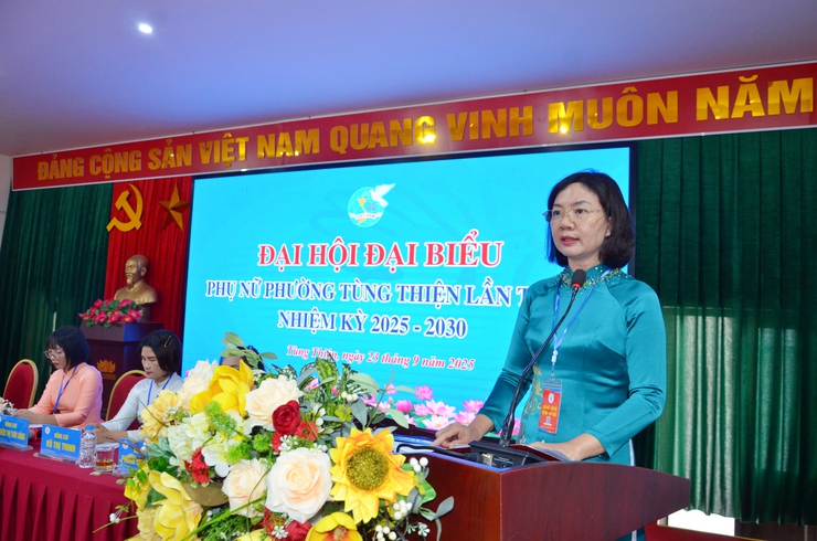 138 đại biểu dự Đại hội phụ nữ phường Tùng Thiện nhiệm kỳ 2025 - 2030- Ảnh 3.