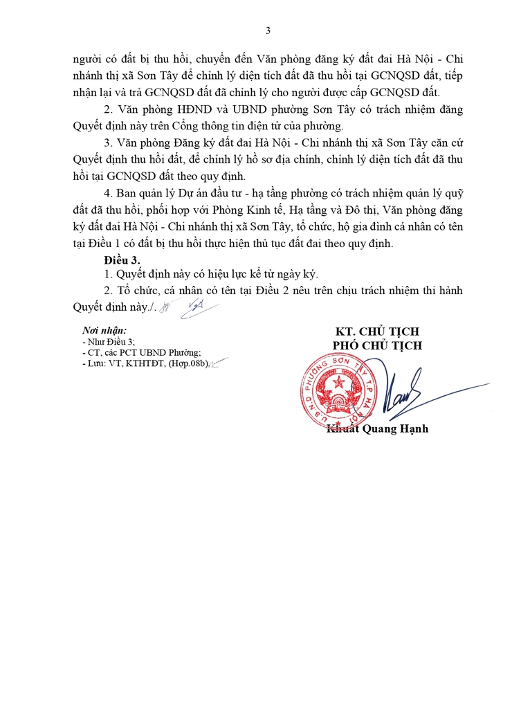 Thông báo công khai Quyết định về việc thu hồi đất để thực hiện Dự án- Ảnh 3.