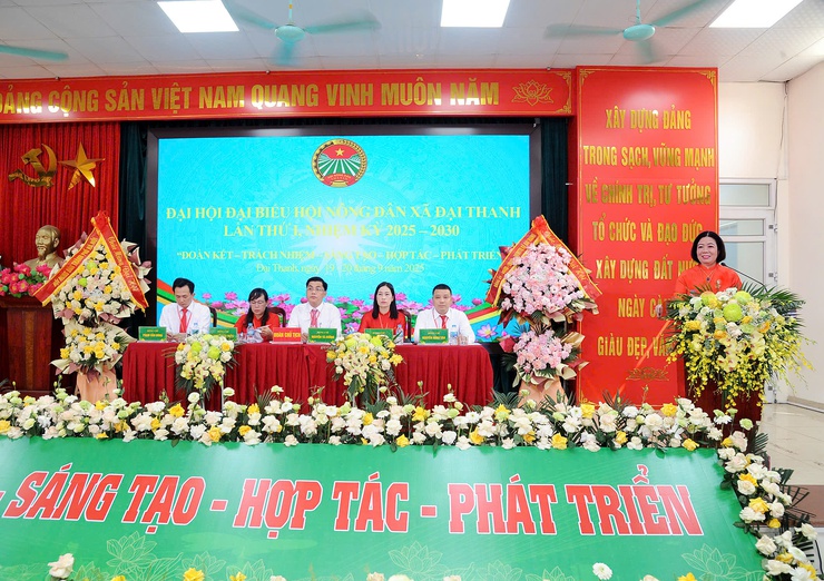 Đồng chí Nguyễn Tá Cường – Phó chủ tịch thường trực UB.MTTQVN xã được Đại hội tín nhiệm bầu làm Chủ tịch Hội nông dân xã Đại Thanh nhiệm kỳ 2025 – 2030- Ảnh 1.