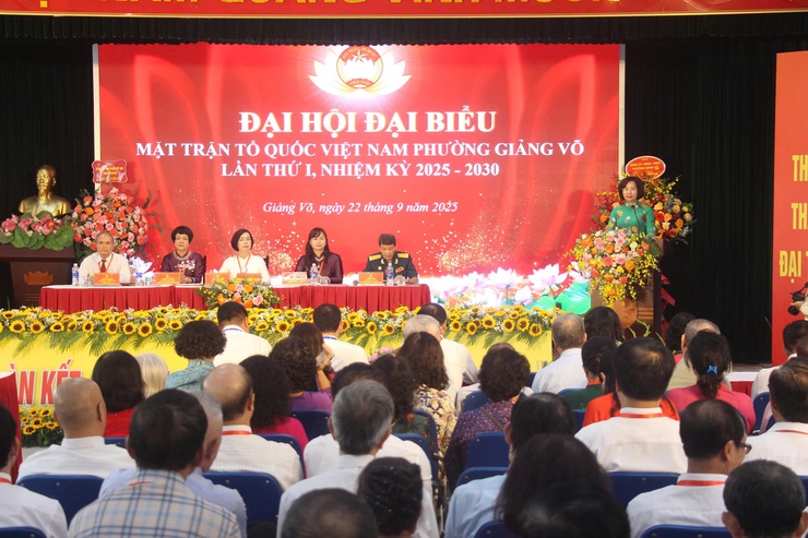 Đại hội đại biểu Mặt trận Tổ quốc Việt Nam phường Giảng võ lần thứ I, nhiệm kỳ 2025-2030 thành công tốt đẹp- Ảnh 4.