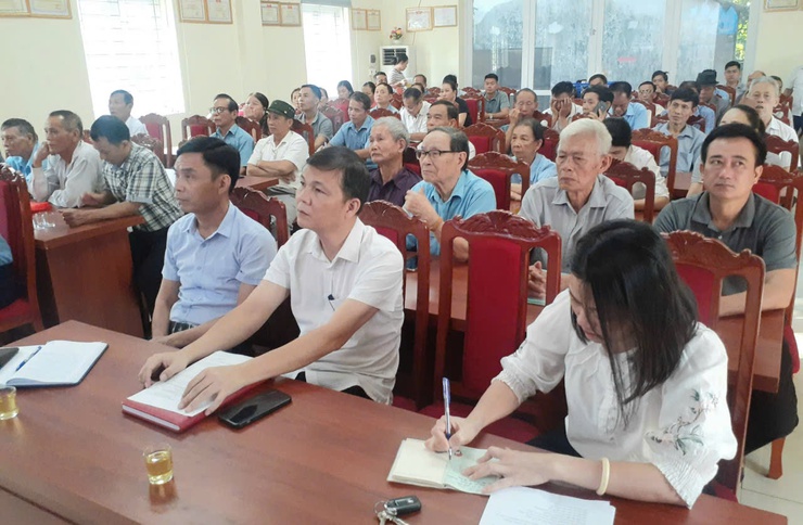Cử tri xã Đoài Phương tiếp xúc đoàn đại biểu Quốc hội thành phố Hà Nội (đơn vị bầu cử số 7)- Ảnh 1.