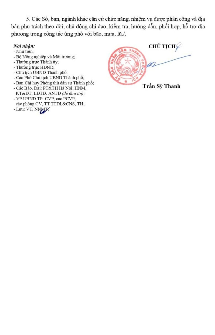 Công điện số 14/CĐ-UBND ngày 24/9/2025 của UBND Thành phố Hà Nội về khẩn trương triên khai công tác ứng phó bão số 9 (siêu bão Ragasa)- Ảnh 3.