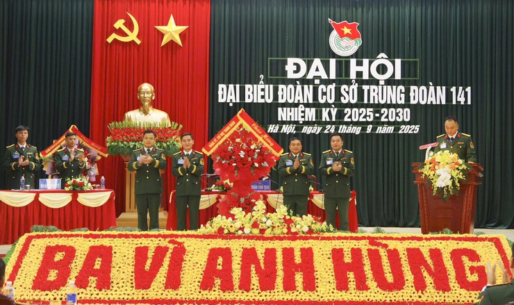 ĐOÀN CƠ SỞ TRUNG ĐOÀN 141 TỔ CHỨC THÀNH CÔNG ĐẠI HỘI ĐẠI BIỂU, NHIỆM KỲ 2025-20230- Ảnh 3.