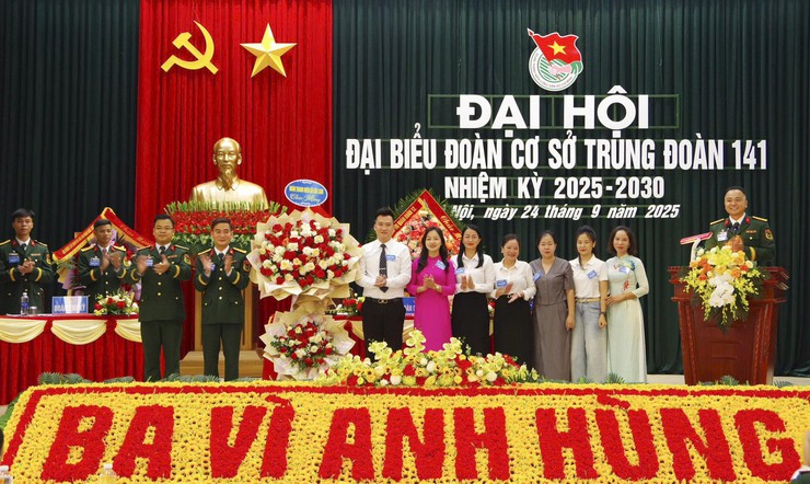 ĐOÀN CƠ SỞ TRUNG ĐOÀN 141 TỔ CHỨC THÀNH CÔNG ĐẠI HỘI ĐẠI BIỂU, NHIỆM KỲ 2025-20230- Ảnh 1.