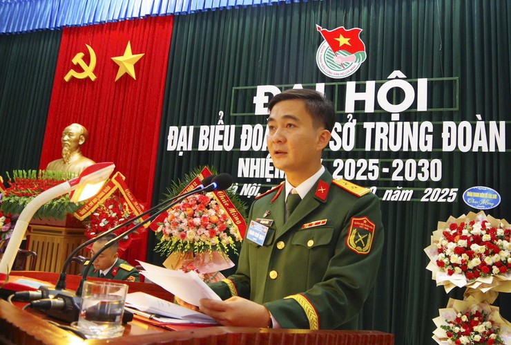 ĐOÀN CƠ SỞ TRUNG ĐOÀN 141 TỔ CHỨC THÀNH CÔNG ĐẠI HỘI ĐẠI BIỂU, NHIỆM KỲ 2025-20230- Ảnh 6.