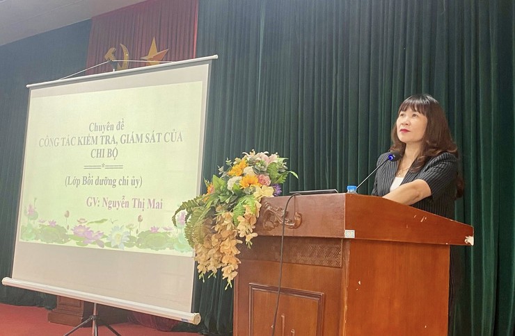 Cấp uỷ viên Chi bộ các Tổ dân phố trên địa bàn phường Dương Nội được bồi dưỡng LLCT và nghiệp vụ công tác kiểm tra giám sát- Ảnh 1.