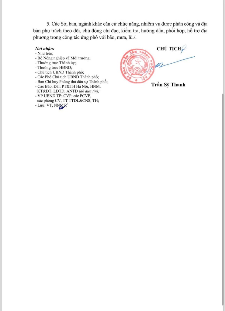 Công điện số 14/CĐ-UBND của Chủ tịch UBND Thành phố Hà Nội về ứng phó với cơn bão số 9- Ảnh 3.