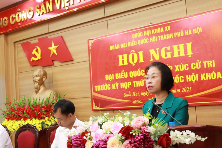 Đoàn đại biểu Quốc hội TP Hà Nội, đơn vị bầu cử số 7 tiếp xúc cử tri tại xã Suối Hai

- Ảnh 1.