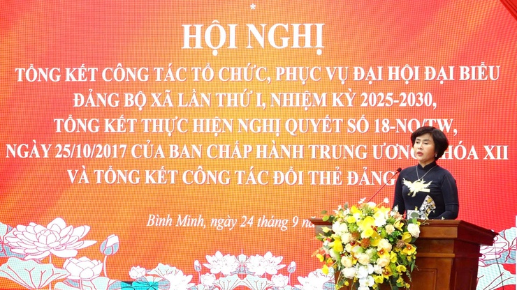 Đảng ủy xã Bình Minh tổ chức hội nghị tổng kết công tác tổ chức Đại hội đại biểu Đảng bộ xã lần thứ I, nhiệm kỳ 2025 – 2030; và tổng kết một số nhiệm vụ trọng tâm- Ảnh 4.