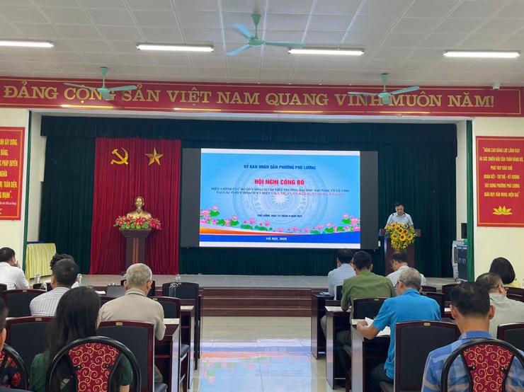 UBND phường Phú Lương tổ chức hội nghị công bố Quyết định phê duyệt điều chỉnh cục bộ Quy hoạch chi tiết Trường Đại học Đại Nam- Ảnh 1.