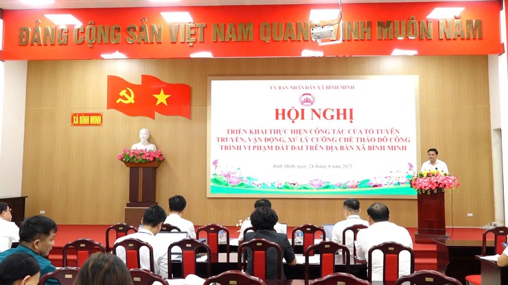 Xã Bình Minh siết chặt quản lý đất đai, trật tự xây dựng.- Ảnh 1.