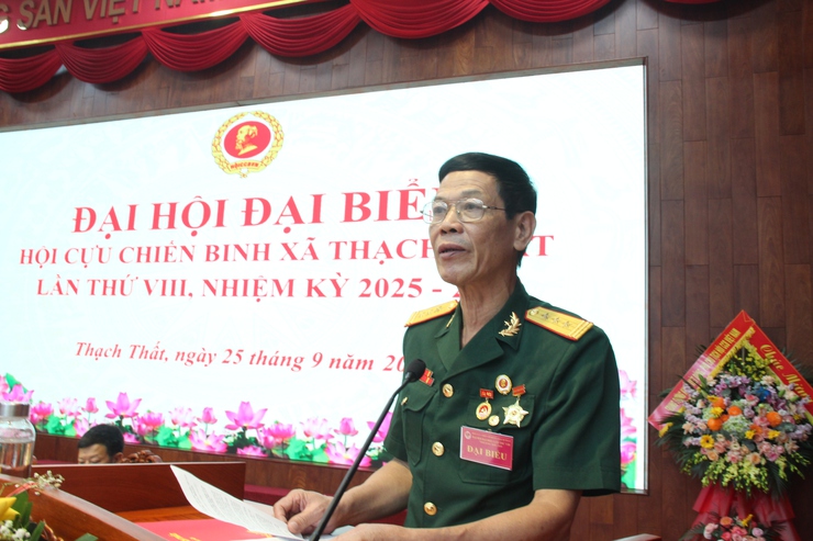 Chúc mừng Đại hội đại biểu Hội Cựu chiến binh xã Thạch Thất lần thứ VIII thành công tốt đẹp- Ảnh 13.