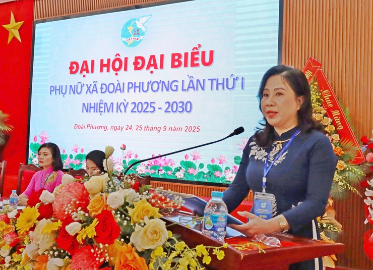 Đại hội đại biểu phụ nữ xã Đoài Phương lần thứ I nhiệm kỳ 2025 – 2030- Ảnh 6.