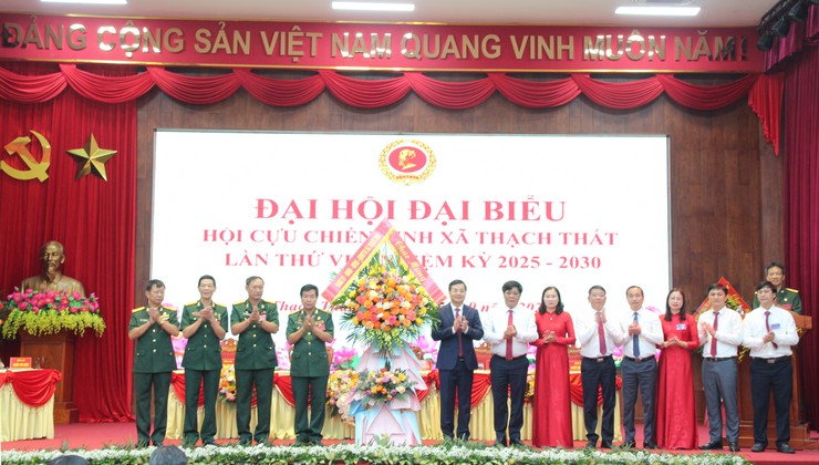 Chúc mừng Đại hội đại biểu Hội Cựu chiến binh xã Thạch Thất lần thứ VIII thành công tốt đẹp- Ảnh 1.