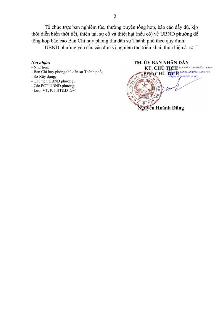 Công văn số 609/UBND-KTHTĐT ngày 24/9/2025 của UBND phường Bạch Mai về việc chủ động ứng phó bão số 9- Ảnh 3.