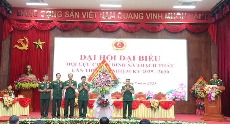 Chúc mừng Đại hội đại biểu Hội Cựu chiến binh xã Thạch Thất lần thứ VIII thành công tốt đẹp- Ảnh 2.