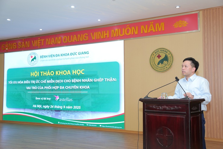 Hội thảo khoa học với chủ đề: "Tối ưu hóa điều trị ức chế miễn dịch cho bệnh nhân ghép thận – Vai trò của phối hợp đa chuyên khoa"- Ảnh 1.