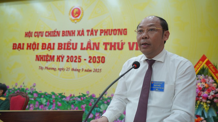 ĐẠI HỘI HỘI CCB XÃ TÂY PHƯƠNG NHIỆM KỲ 2025–2030: PHÁT HUY BẢN CHẤT “BỘ ĐỘI CỤ HỒ”, ĐỔI MỚI VÀ PHÁT TRIỂN- Ảnh 5.
