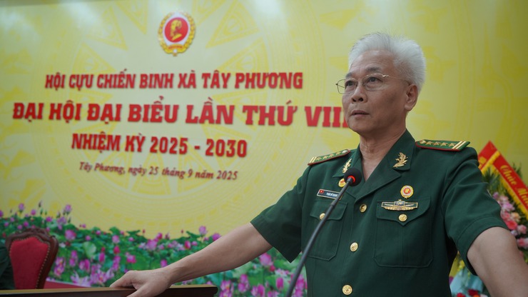 ĐẠI HỘI HỘI CCB XÃ TÂY PHƯƠNG NHIỆM KỲ 2025–2030: PHÁT HUY BẢN CHẤT “BỘ ĐỘI CỤ HỒ”, ĐỔI MỚI VÀ PHÁT TRIỂN- Ảnh 4.