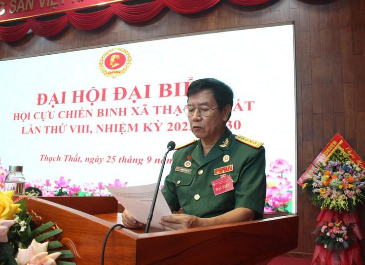 Chúc mừng Đại hội đại biểu Hội Cựu chiến binh xã Thạch Thất lần thứ VIII thành công tốt đẹp- Ảnh 12.