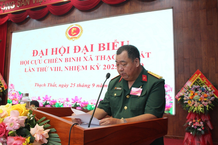 Chúc mừng Đại hội đại biểu Hội Cựu chiến binh xã Thạch Thất lần thứ VIII thành công tốt đẹp- Ảnh 14.