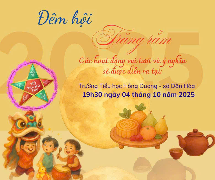 RỘN RÀNG “ĐÊM HỘI TRĂNG RẰM” XÃ DÂN HÒA NĂM 2025- Ảnh 2.