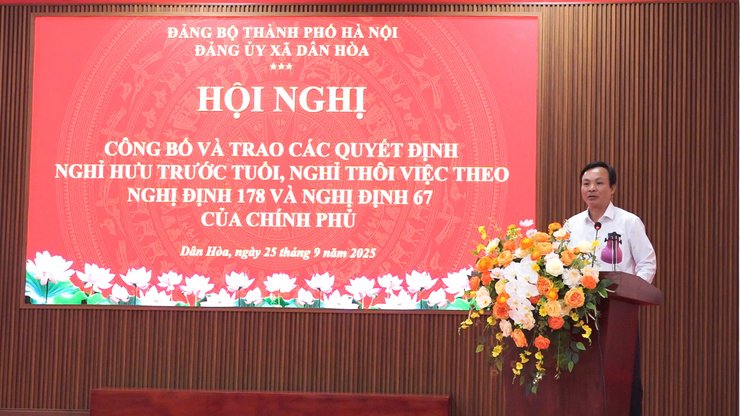 HỘI NGHỊ CÔNG BỐ VÀ TRAO QUYẾT ĐỊNH NGHỈ HƯU TRƯỚC TUỔI, NGHỈ THÔI VIỆC THEO NGHỊ ĐỊNH 178 VÀ NGHỊ ĐỊNH 67 CỦA CHÍNH PHỦ- Ảnh 5.