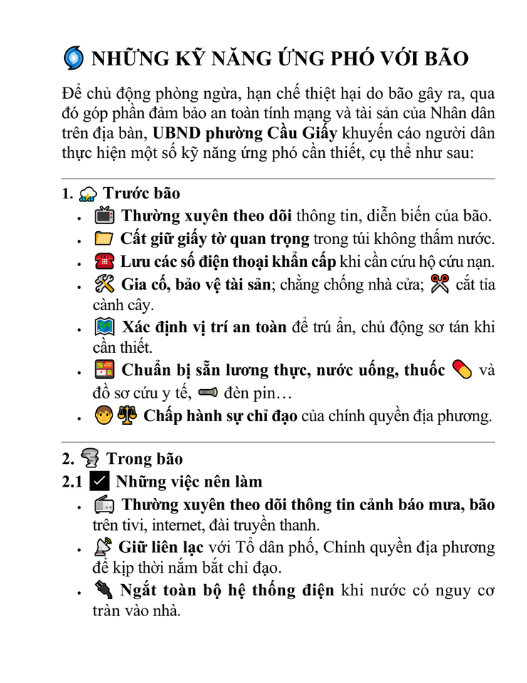 Những kỹ năng ứng phó với bão- Ảnh 1.